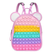 Load image into Gallery viewer, Ainiv Fidget Shoulder Bag, 2 in1 Silicone Push Bubble Bag, Fidget Sensory Toy Bag, Fashion Creative Poppet Fidget HandBag, Stress Relief and Anti-Anxiety Toy for Girls Boys Adults, Pink