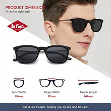 Load image into Gallery viewer, Lee Cooper Square Polarized Sunglasses for Men Women - UV Protected Plastic Frame Sunnies