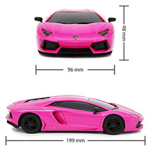 Load image into Gallery viewer, CMJ RC Cars Lamborghini Aventador Pink LP700-4 Officially Licensed Remote Control Car 1:24 Scale Working Lights 2.4Ghz (Pink)