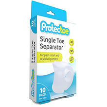 Load image into Gallery viewer, Protectoe Single Gel Toe Separator for Overlapping Toes, Toe Spacer - Box of 10 Gel Separators