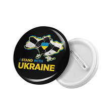 Load image into Gallery viewer, I Stand With Ukraine Stop Russian Aggression Diy Round Badge,Round Brooch For Men And Women,Pin Button Clothing Bag Hat Accessories(Five Loads).