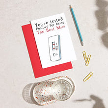 Load image into Gallery viewer, Huxters Funny Card for Mum – Premium Quality A5 Greeting Cards for Loved Ones – Humorous Mother’s Day Card You’ve Tested Positive Birthday Card for Mum (Mum)