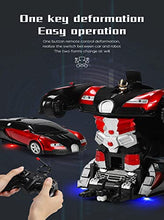 Load image into Gallery viewer, DocraShop Transforming Toys -2 in 1 Deformation Remote Control Car 360° Speed Drifting Transform Robot Car Toys for Kids Boys Girls Birthday Gifts (Police Car Black)