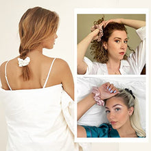 Load image into Gallery viewer, LILYSILK Silk Hair Scrunchies for Frizz Prevention, 100% Mulberry Silk Hair Ties for Breakage Prevention, Elastic ponytail Holders(Coffee, 2Pcs)