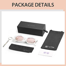 Load image into Gallery viewer, YUKANG Polarised Sunglasses Womens, Trendy Ladies Sunglasses with UV400 Protection Hexagon Womens Sunglasses Clear/Gradient Pink