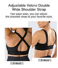 Load image into Gallery viewer, YIANNA Women High Impact Sports Bra Plus Size Zip Front Fastening Bras Padded Adjustable Strap Wireless Running Yoga Top Black, 151 L