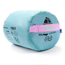 Load image into Gallery viewer, Sleeping Bag Camping Gear Travel Sleep Essential Insulated Warm Lightweight Traveling Hiking Indoor Outdoor All Season Adults Kids Teens Spring Summer Fall YMER ((130+25) x60/40cm, Mint/Pink)
