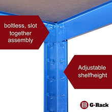 Load image into Gallery viewer, Garage Shelving Units: 180cm x 90cm x 40cm | Heavy Duty Racking Shelves for Storage - 1 Bay, Blue 5 Tier (175KG Per Shelf), 875KG Capacity | For Workshop, Shed, Office | 5 Year Warranty