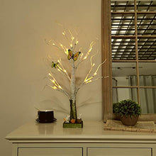Load image into Gallery viewer, EAMBRITE White Twig Tree Lights Easter Tree with Bunnies Easter Decorations Gift for Kids (2ft/60cm)