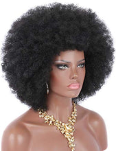 Load image into Gallery viewer, Women's Short Afro Kinky Curly Hair black Wigs for Black Women Large Bouncy and Soft Natural Looking Premium Synthetic Hair Wigs for Women Daily Party Cosplay Use