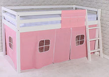 Load image into Gallery viewer, ALIDAM Mid Sleeper Cabin Bed Mid Sleeper Bed,Cabin Bed 2ft 6" Mid Sleeper loft Bunk Tent Girls White Frame Modern Children Bed Cabin Loft Bed