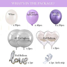 Load image into Gallery viewer, ATFUNSHOP Purple Balloon Arch Kits 5M Latex Helium Balloon Garland Kit, Lilac Balloons for Birthday Decorations, Wedding Party Festival Mother's Day Baby Shower Decorations
