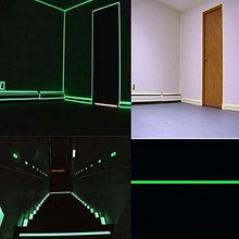 Load image into Gallery viewer, 2 Rolls Fluorescent Tapes 5m x 20mm and 5m x 10mm Green Luminous Tape Glow in the Dark Self-Adhesive Tape for Kids Room Home Wall Decoration Christmas Night Glowing Bicycle Night Riding Logo