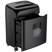 Load image into Gallery viewer, Bonsaii 8-Sheet Micro-Cut Paper Shredder,Special(P-5 High-Security 2x15mm) Domestic Shredder Use for Home Office with Removable Wheels, 15L pullout Waste bin, Black(C206-E)