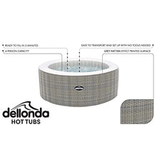 Load image into Gallery viewer, Dellonda 2-4 Person Inflatable Hot Tub Spa with Smart Pump - Rattan Effect - DL90 spa design interiors