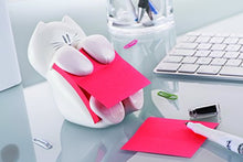Load image into Gallery viewer, Post-it Cat-330 Super Sticky Z-Notes dispenser in the shape of a cat, incl. 1 block of Post-it Super Sticky Z-Notes white
