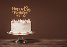 Load image into Gallery viewer, EDSG Personalised Happy Birthday Cake Topper | Custom Party Decoration with Any Name Any Age | Multicolour Glitter Cake Topper 13th 16th 18th 21st 30th 50th 60th 80th Hand Finished in UK