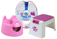 Load image into Gallery viewer, Pourty Flexi-Fit Toilet Trainer, White/Pink, Adjustable to securely fit a Wide Range of Toilet Seats