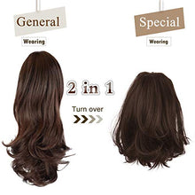 Load image into Gallery viewer, Sofeiyan 13" Ponytail Extension Long Curly Ponytail Clip in Claw Hair Extension Natural Looking Synthetic Hairpiece for Women,Medium Brown