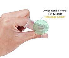 Load image into Gallery viewer, 3/Pack Baby Newborn Infant Toddler Kids Silicone Finger brush Soft Teething Teether Tooth Cleaner Oral Massager BPA Free (Transparent Toothbrush)