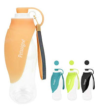 Load image into Gallery viewer, Petsoigné Portable Dog Water Bottle in Silicone Pet Water Bottles Foldable for Travel Walking Hiking (Orange)