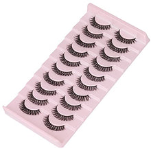 Load image into Gallery viewer, wiwoseo False Eyelashes Russian Strip Lashes Natural Wispy Fluffy Lashes 3D Effect Fake Eyelashes 10 Pairs Pack