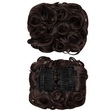 Load image into Gallery viewer, ZAIQUN Messy Curly Combs Hair Extension in Bun Extensions Easy Stretch Hair Dish Chignon Clip in Updo Hairpiece Ponytail Scrunchy Accessory for Women