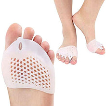 Load image into Gallery viewer, Pedimend 2 Pairs Gel Toe Separators Metatarsal Pads, Gel Toe Straightener for Overlapping Toes, Bunion Corrector, Hallux Valgus Forefoot Pain Relief