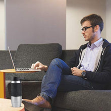 Load image into Gallery viewer, Opard Travel Mug Leakproof 350ml(12oz) Double-Walled Vacuum Insulated Stainless Steel Coffee Mug BPA Free for Men and Women (Silver)