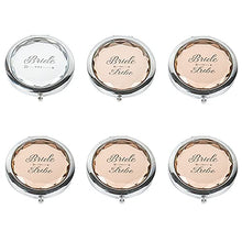 Load image into Gallery viewer, JEKUGOT 6 Pocket Sized Bride Makeup Mirrors For Hen Party, Bridal Parties, Team Brides, Bridesmaids Proposal Gifts.