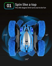 Load image into Gallery viewer, Pup Go Remote Control Stunt Car - 4WD 2.4Ghz 360° Flips Rechargeable RC Car for Kids, Radio Controlled Car Toys, Gifts for 3 4 5 6 7 8 9 Year Old Boys (Blue)