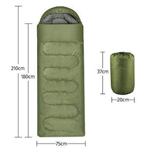 Load image into Gallery viewer, Yaheetech Sleeping Bags with Hoods for Adults Camping/Travel/Hiking/Backpacking, 3 Season Warm Lightweight Compression Sack Envelope/Rectangular Sleeping Bags for Single Person, Green