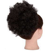 Load image into Gallery viewer, CULKET Afro Puff Drawstring Ponytail Synthetic Curly Hair Ponytail Extension Short Afro Kinky Curly Bun Hairpieces Ponytail Clip in Hair Extensions for Black Women2# (6 Inch)