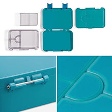 Load image into Gallery viewer, Schmatzfatz Junior Kids Lunch Box with Compartments - BPA-Free, Lunch Box for Kids - Multi Compartment Lunch Box for Children - Leakproof Bento Box for Kids (Petrol)