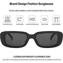 Load image into Gallery viewer, 2 Pcs Rectangle Sunglasses, UV 400 Glasses Retro Square Sunglasses Eyewear for Women