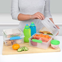 Load image into Gallery viewer, Sistema To Go Kids Lunch Boxes & Meal Containers | 2 Twist 'n' Sip Kids Water Bottles, 2 Lunch Cube Max with Dividers & 2 Leak-Proof Yoghurt Pots | BPA-Free
