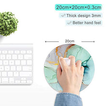 Load image into Gallery viewer, ITNRSIIET Mouse Pad with Stitched Edge, Mouse Mat Premium-Textured, Waterproof, Non-Slip Rubber Base Round Mousepad for Laptop Computer PC Office, Cute Design Desk Accessories, Modern Marbling