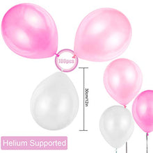 Load image into Gallery viewer, JOJOR Pink Balloon,100 Pieces Baby Pink & Pale Pink & White Balloon Helium 12 Inch for 1st Birthday ,Wedding Engagement, Disney Princess, Baby Shower, Hen Party, Girl's Christening Party Decoration