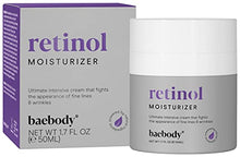 Load image into Gallery viewer, Baebody Retinol Moisturiser Cream for Face, Neck and Décolletage with Wrinkle and Acne Fighting Retinol, Jojoba Oil and Vitamin E, 1.7 Ounces