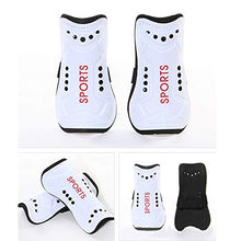 Load image into Gallery viewer, Rooks age 3-5 years old Kids Shin Guards,Child Soccer Shin Pad,Perforated Breathable Soccer Shin Guards Board, for Boys And Girls Football Games Leg Calf Protective Gear Black Blue Red White (White)