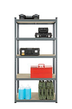 Load image into Gallery viewer, Extra Heavy Duty Garage Shelving: 3X 176h x 90w x 45d (cm) 265kg Per Shelf | Grey, 5 Tier Garage Storage Racking | 5 Adjustable Shelves, Boltless Assembly | For Shed, Home & Office | Storage Affairs