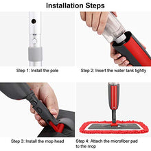Load image into Gallery viewer, Spray Mop, Winpok Microfiber Mop for Floor Cleaning with 3 Reusable Pads and 300ML Refillable Bottle, 360 Degree Dry Wet Mop for Laminate Tile Ceramic Wood Floor Cleaning Kitchen