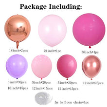 Load image into Gallery viewer, GIHOO Hot Pink Balloon Garland Arch Kit, 140Pcs Pink Rose Gold Chrome Balloons for Birthday Wedding Party Balloons Decorations, Baby Shower Decorations for Girl