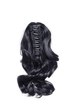 Load image into Gallery viewer, Fashion Claw on Ponytail Long Short Cute Clip in Pony Tail Hair Extensions Handy Jaw Wavy 12" - Dark Black