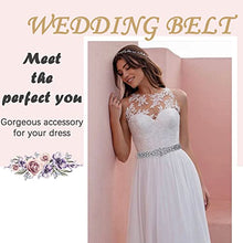 Load image into Gallery viewer, Wedding Dress Belt, Rhinestone Bridal Belt Crystal Sash Accessories Silver Pearl Girls Dress Belt for Bride Bridesmaid Women Wedding Party Prom