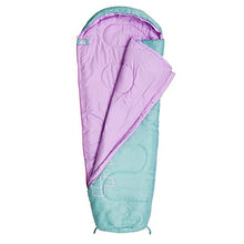 Load image into Gallery viewer, Sleeping Bag Camping Gear Travel Sleep Essential Insulated Warm Lightweight Traveling Hiking Indoor Outdoor All Season Adults Kids Teens Spring Summer Fall YMER ((130+25) x60/40cm, Mint/Pink)