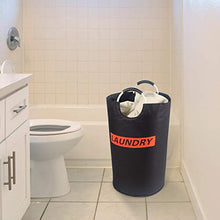 Load image into Gallery viewer, Lifewit 115L Extra Large Laundry Hamper Collapsible Clothes Basket Durable Oxford Fabric Portable Folding Washing Bin, 43cm × 71cm, Black