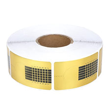 Load image into Gallery viewer, 500PCS Nail Art Forms Sticker, Extension Guide Self-adhesive Tips for Acrylic UV Gel Nail Art (Gold 2)