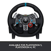 Load image into Gallery viewer, Logitech G29 Driving Force Racing Wheel and Floor Pedals, Real Force Feedback, Stainless Steel Paddle Shifters, Leather Steering Wheel Cover for PS5, PS4, PC, Mac - Black