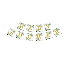 Load image into Gallery viewer, Baby Shower Unisex 20pcs Decoration Bundle (Rose Gold) - Neutral Gender Reveal Banner Garland, Bunting, Confetti, Latex Balloons And Sash For Mum To Be - Floral Decor For Girls And Boys